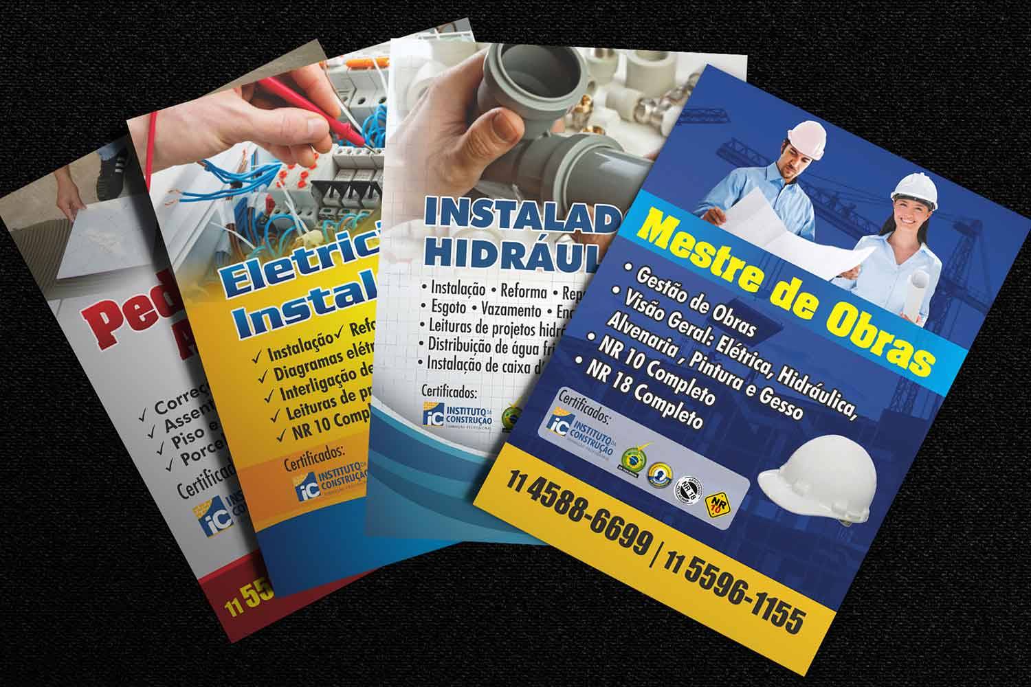 Criação de flyer para Instituto da Construção