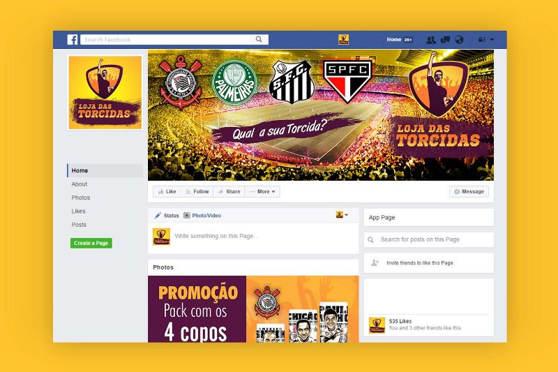 Capa Facebook Loja das Torcidas