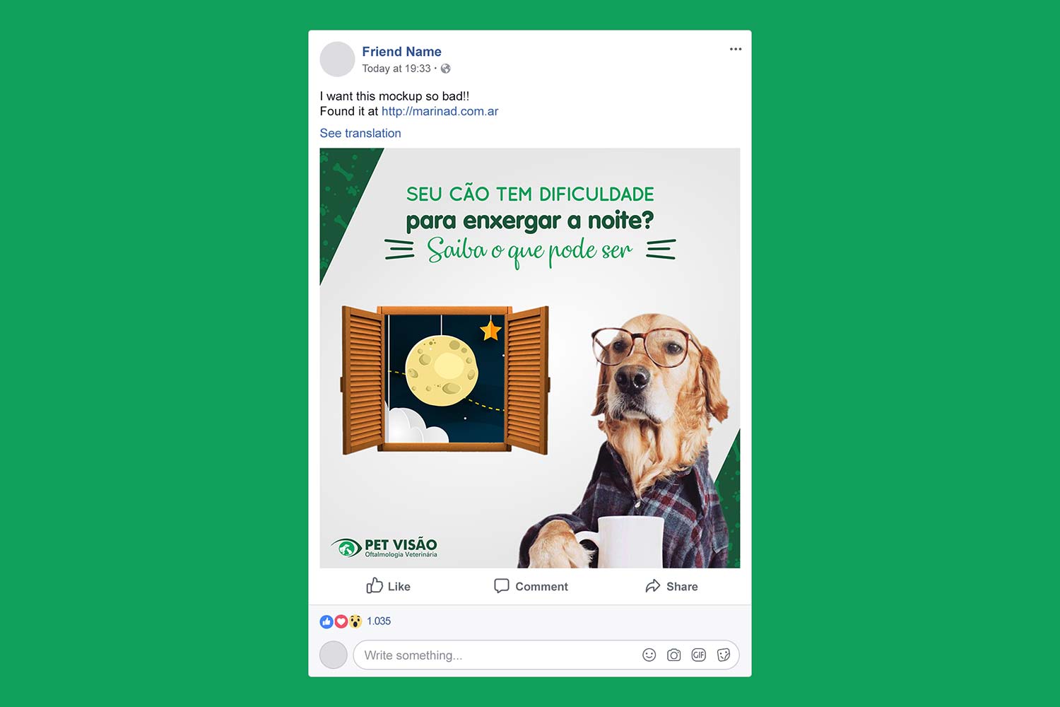 Criação de post para Pet Shop Visão