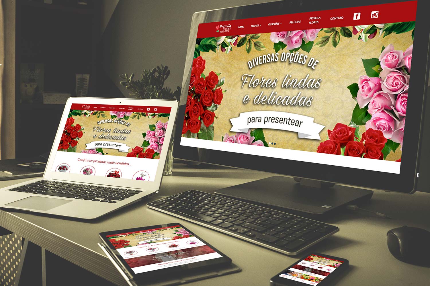 Criação de site para Prisicila Flores